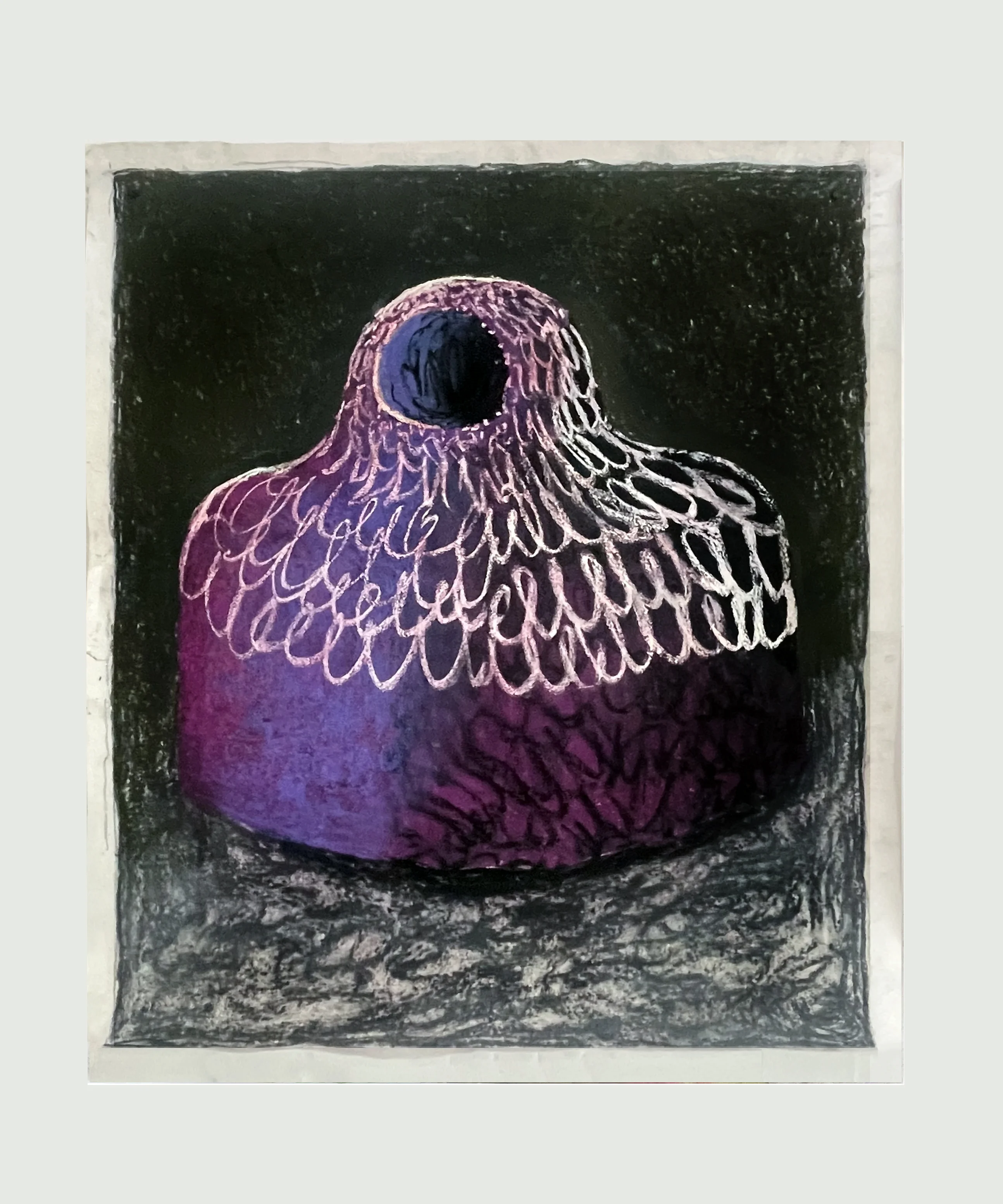 Crinoline 3, Christophe Boulanger, Pastel sur papier Kozo