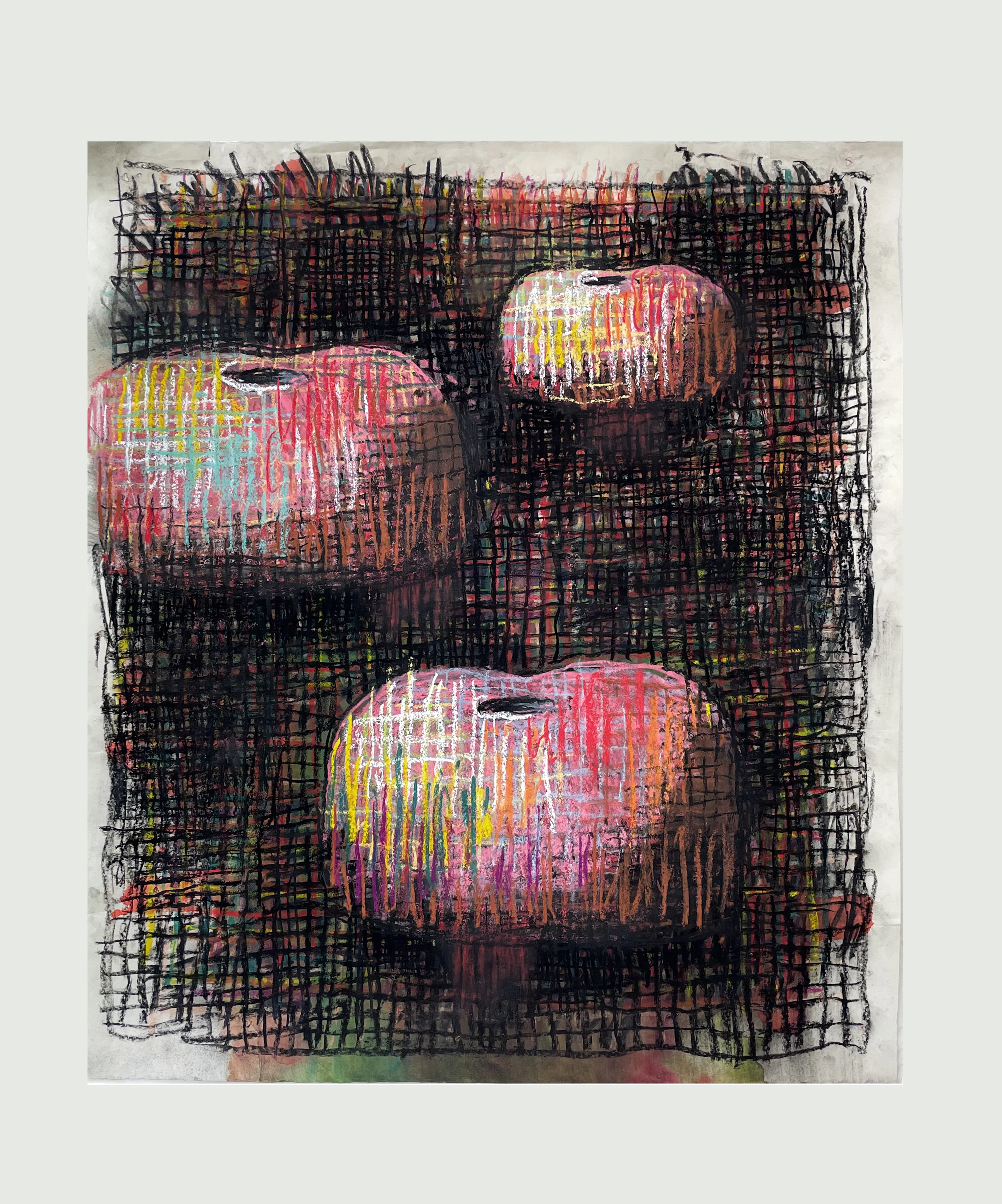 Crinoline 4, Christophe Boulanger, Pastel sur papier Kozo