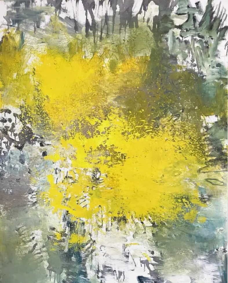 À fleur, huile sur toile, Cédric Carré, Villa Sonneville